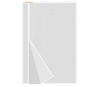 Risareyi Mosquitera Puerta Magnetica 115x215cm, Apertura Lateral Cortina Magnética Puerta Exterior Corredera para Puerta Balcon, Mosquitera con Imanes de Malla de Fibra de Vidrio Antimosquitos,Blanco