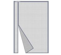 Risareyi Mosquitera Puerta Magnetica 180x215cm, Apertura Lateral Cortina Magnética Puerta Exterior Corredera para Puerta Balcon, Mosquitera con Imanes de Malla de Fibra de Vidrio Transpirables, Gris