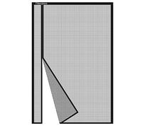 Risareyi Mosquitera Puerta Magnetica 95x220cm, Apertura Lateral Cortina Magnética Puerta Exterior Corredera para Puerta Balcon, Mosquitera con Imanes de Malla de Fibra de Vidrio Antimosquitos, Negro