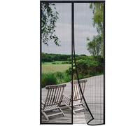 Risareyi Mosquitera Puerta Magnética, Cierre Automático Cortina Mosquitera Puerta Exterior Transpirables, Antimosquitos Mosquiteras Para Puerta Ventana Salón, Rápido de instalar, 90x215cm, Negro
