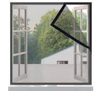 Risareyi Mosquitera Ventana 75x120cm, Gris Fibra de Vidrio Malla Cortina Mosquiteras para Balcón Exterior, Antimosquitos, Cinta Mágica Borde, con Cinta Adhesiva