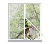 Risareyi Mosquitera Ventana Magnetica 105x110cm, Blanco Malla Cortina Mosquitera Puerta de Fibra de Vidrio Transpirable Antimosquitos, Cierre Automático, con Imanes