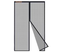 Risareyi Mosquitera Ventana Magnética 60x130cm en Fibra de Vidrio, Negro - Malla Cortina Mosquitera Puerta Magnetica de Fibra de Vidrio, con Imanes, Transpirables, Antimosquitos