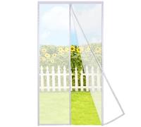 Risareyi Mosquitera Ventana Magnetica 60x140cm, Blanco Ventana de Malla más Gruesa Antimosquitos Cortina Mosquitera Puerta con Imanes, con Cinta Adhesiva