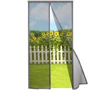 Risareyi Mosquitera Ventana Magnetica 65x125cm, Gris Ventana de Malla más Gruesa Antimosquitos Cortina Mosquitera Puerta con Imanes, con Cinta Adhesiva