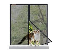Risareyi Mosquitera Ventana Magnetica 70x105cm, Negro Malla Cortina Mosquitera Puerta de Fibra de Vidrio Transpirable Antimosquitos, Cierre Automático, con Imanes