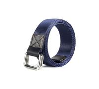 Risdany Cinturón ajustable con hebilla de doble anillo cuadrado para hombres y mujeres,115