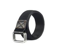 Risdany Cinturón ajustable con hebilla de doble anillo cuadrado para hombres y mujeres,115