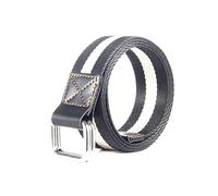 Risdany Cinturón ajustable con hebilla de doble anillo cuadrado para hombres y mujeres,115