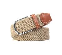 Risdany Cinturón fino con hebilla de punto para hombres y mujeres, cinturón elástico trenzado retráctil de lona trenzada, 2,5 cm 100 cm