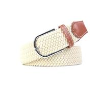 Risdany Cinturón fino con hebilla de punto para hombres y mujeres, cinturón elástico trenzado retráctil de lona trenzada, 2,5 cm 100 cm