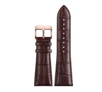 Risdany Correa de cuero ancha de 22-28 mm para hombre, con hebilla de pasador o cierre de mariposa, elegante y sofisticada. Piezas de repuesto disponibles.,22 mm