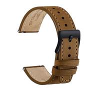 Risdany Correa de cuero de 18-22 mm con sistema de liberación rápida, diseño ajustable, cómoda y transpirable, adecuada para uso diario.,20 mm