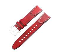 Risdany Correa de cuero de grano completo vintage hecha a mano, de 18 a 22 mm, unisex, estilo casual, con accesorio de correa de liberación rápida.,18 mm