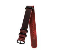 Risdany Correa de cuero extendida para hombre, de 18 a 24 mm, azul/marrón/café, elegante e informal, apta para correas de repuesto universales.