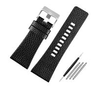 Risdany Correa de cuero para hombre de 22-32 mm, ajustable, resistente al agua y al sudor, adecuada para ocasiones de negocios.,28 mm