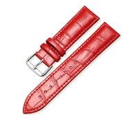 Risdany Correa de cuero unisex informal de 12-22 mm, impermeable y transpirable, piezas de repuesto universales, cómoda de llevar.,Rojo,18 mm