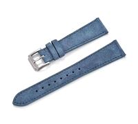 Risdany Correa de cuero vintage de 18-22 mm con función de liberación rápida, suave al tacto, adecuada para uso diario informal.,Azul,22 mm