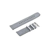 Risdany Correa de Nailon 20mm 22mm para Reloj - Pulsera Deportiva Impermeable Unisex, Cinturón Suave de Lona para Hombres y Mujeres,Gris,20mm