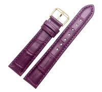 Risdany Correa de piel de cocodrilo para hombre, de 12 a 22 mm, con elegante diseño texturizado, cómoda y transpirable, incluye piezas de repuesto.,15 mm