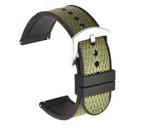 Risdany Correa de reloj de caucho de nailon tejido de 20 mm/22 mm de ancho, una correa de reloj deportivo impermeable de liberación rápida para hombres.,22 mm