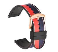 Risdany Correa de reloj de caucho de nailon tejido de 20 mm/22 mm de ancho, una correa de reloj deportivo impermeable de liberación rápida para hombres.,22 mm