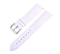 Risdany Correa unisex de cuero impermeable de 17-24 mm, piezas de repuesto, varios estilos, ideal para uso diario y protección.,Blanco,22 mm