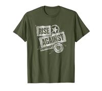 Rise Against - Patched Up - Merchandise Oficial Camiseta, Hombre, Verde Oliva, 3XL