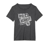 Rise Against - Patched Up - Merchandise Oficial Camiseta, Mujer Tallas Grandes, Jaspeado Oscuro, 1XL Grande