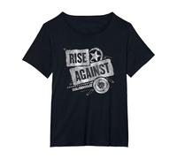 Rise Against - Patched Up - Merchandise Oficial Camiseta, Mujer Tallas Grandes, Negro, 3XL Grande
