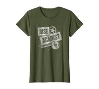 Rise Against - Patched Up - Merchandise Oficial Camiseta, Mujer, Verde Oliva, XL