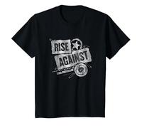 Rise Against - Patched Up - Merchandise Oficial Camiseta, Niños, Negro, 8 años