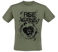 Rise Against Tape Hombre Camiseta Aceituna S 100% algodón Vorne Bedruckt Regular