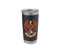 Rise And Riff Phoenix es Life Rock Music Lover Fan Roll Club Vaso térmico de acero inoxidable de doble pared