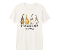 Rise and Shine Asshole Funny Cat Meme Adult Joke Cat Butt Camiseta Premium
