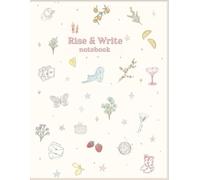 RISE AND WRITE - NOTEBOOK PAPERBACK 90GSM 120 PAGES AESTHECTIC NOTEBOOK FOR CLASSES AND EVERYDAY