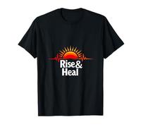 Rise & Heal Enfermera Turno de Noche Sunrise Heartbeat Camiseta
