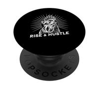 Rise & Hustle Funny Hustler Empresario Grind Cita PopSockets PopGrip Adhesivo