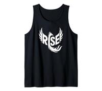 Rise Phoenix Word Art - Diseño de Fuerza de Renacimiento y Fuego Camiseta sin Mangas