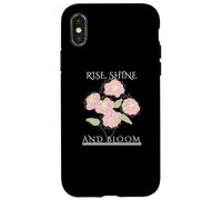 Rise Shine Bloom - Flores motivación inspiración autocuidado Carcasa para iPhone X/XS