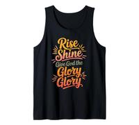 Rise Shine Dale Gloria a Dios Gloria Cristiano Alabanza gozosa Camiseta sin Mangas
