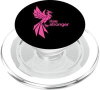 Rise Stronger Phoenix Design - Diseño Rosa neón PopSockets PopGrip para MagSafe