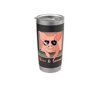 Rise & Swine Pig Lover Ganado Animales de granja Cría de cerdos Vaso térmico de acero inoxidable de doble pared