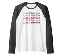 Rise & Thrive Hombres Mujeres Adjetivos Favoritos Divertido Atrevido Divertido Camiseta Manga Raglan