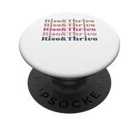 Rise & Thrive Retro Vintage Hombres Mujeres niños niñas PopSockets PopGrip Adhesivo