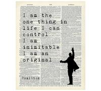 Rise Up Hamilton Poster Set, Positive Affirmation Wall Decor, Motivational Quotes from Broadway Musical for Living Room, Dorm, Classroom(Framed,12x18inch(30x45cm))