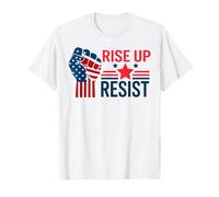 Rise Up Resist: Mujeres patrióticas, demócratas, Hombres, Bandera Estadounidense, Liberal Camiseta