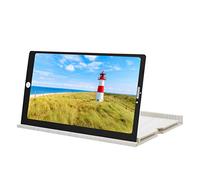 Risegun Amplificador de pantalla del teléfono 9,8 pulgadas HD Blue Ray Protección ocular Lupa para teléfono móvil Ampliadora Visor de vídeo portátil para cine en casa Entretenimien (Blanca)