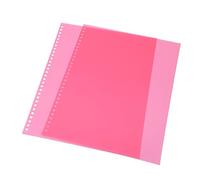 Risegun Cubiertas transparentes para informes, 50 unidades, protectores de hojas A4, 30 agujeros, flexibles, translúcidas, impermeables, para presentaciones de informes, color rojo