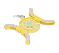 Risegun DRS04 Luminoso USB Laptop Cooler Pad Base de enfriamiento de computadora Plegable con Ventiladores Dobles Luz LED Azul para Juegos Trabajo de Oficina Plástico 115x115x15 mm (Amarilla)